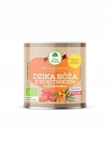 2x Šípková růže s rakytníkem Lyofilizovaná prášková Bio 70g Dary Natury