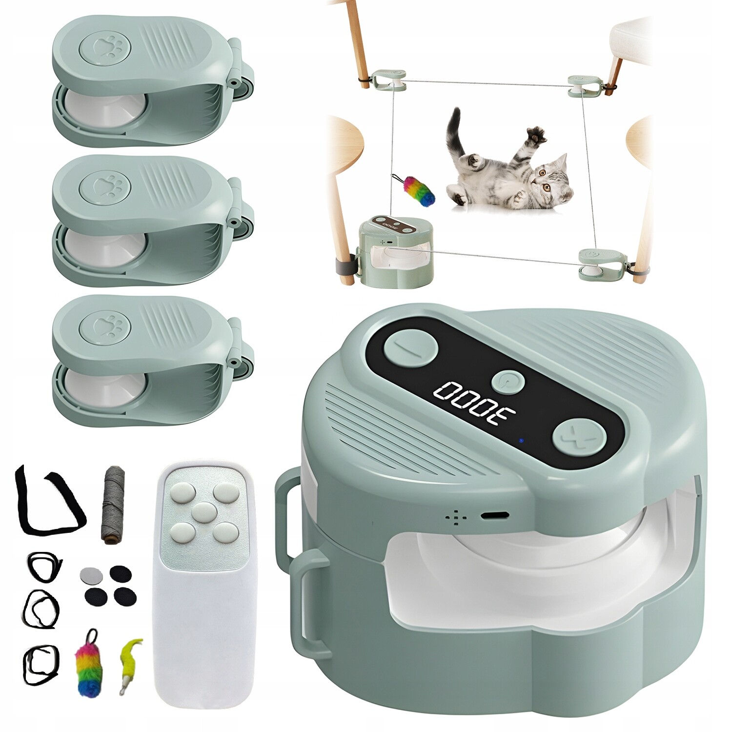 Interaktivní Hračka Pro Kočky Běžecký Pás S Dálkovým Ovládáním A 4 Rychlostmi