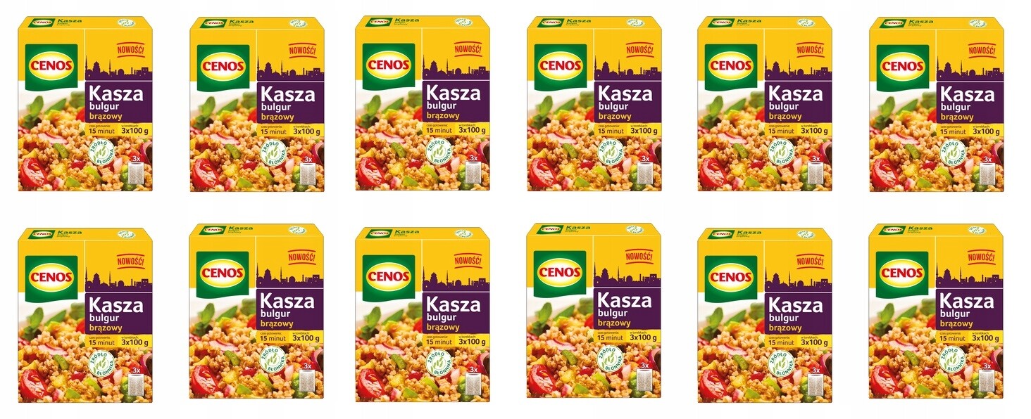 12 x 300 g Cenos Bulgur hnědá v sáčcích