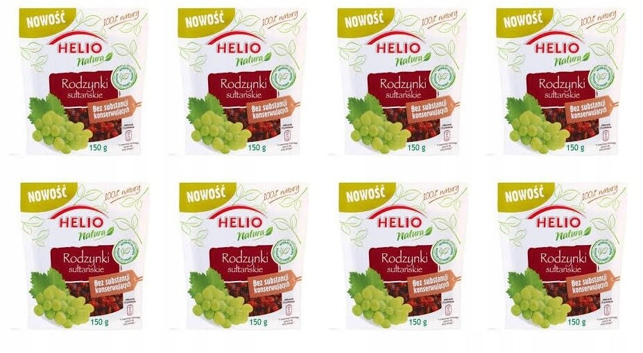 8 x 150 g Helio Natura Rozinky sultánky Karton