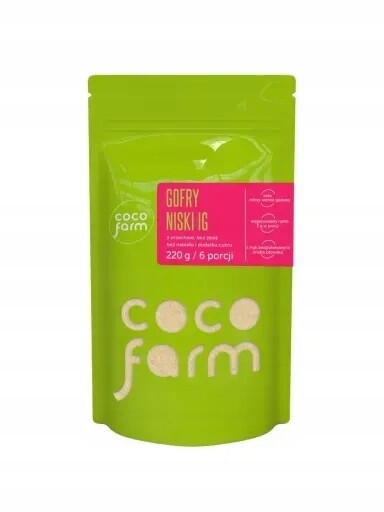2x Nízké Ig vafle Coco Farm, 220 g