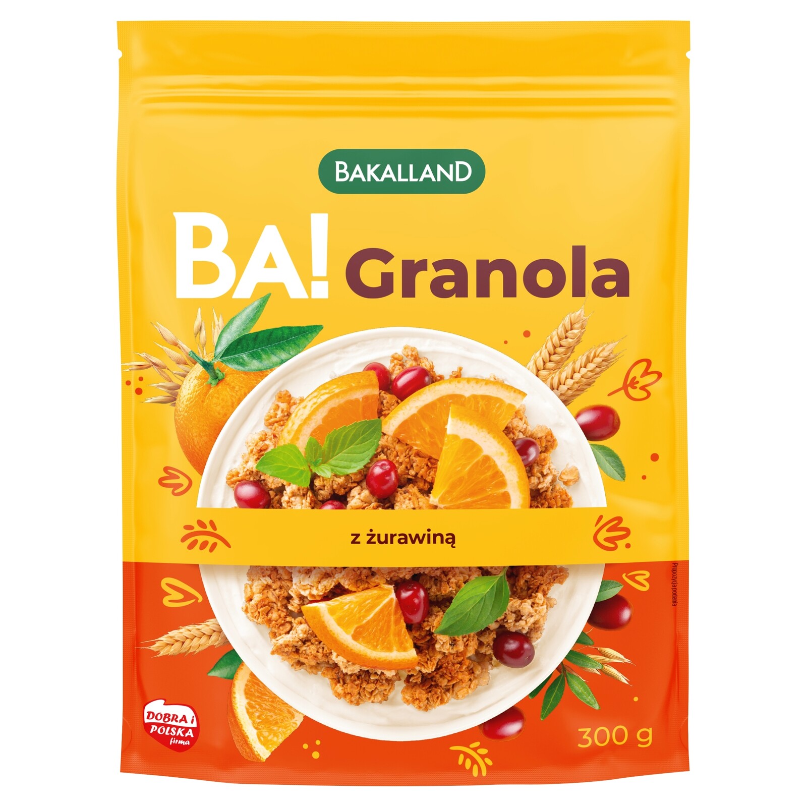 4x Bakalland Ba! Granola s brusinkami, 300 g