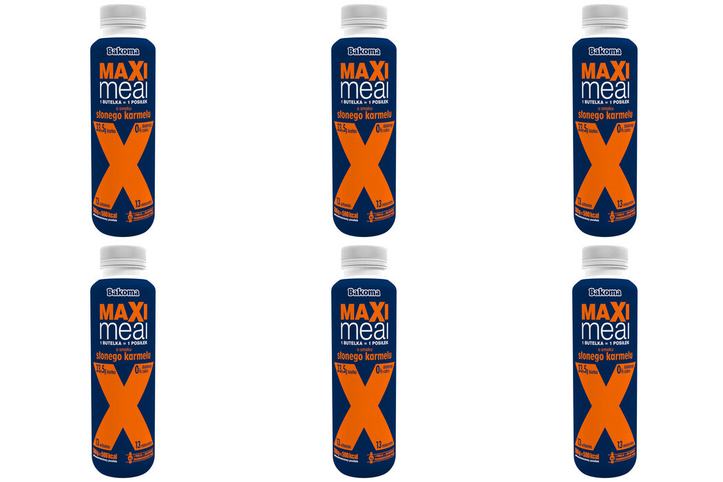 6 x 500 g Bakoma Maxi Meal s příchutí slaného karamelu Karton