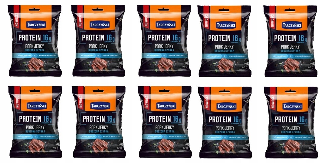 10x 40g Tarczyński Proteinové Vepřové Sušené Maso Karton (10 kusů)