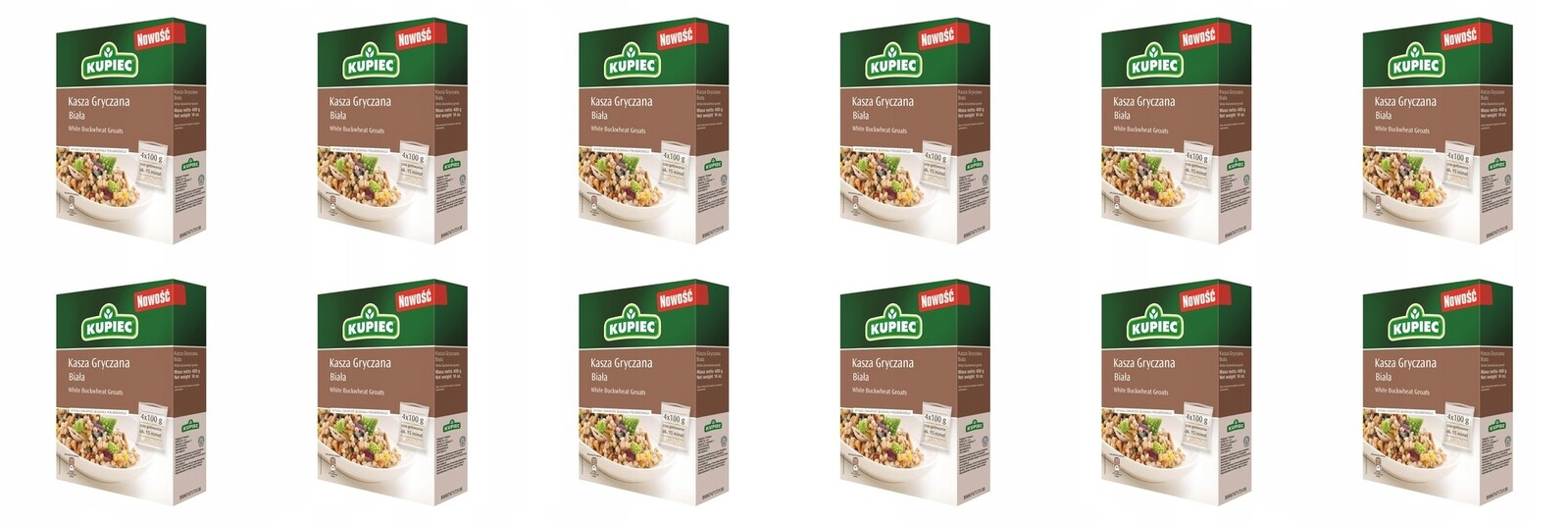 12x 400g Kupiec Pohanková kaše bílá Karton