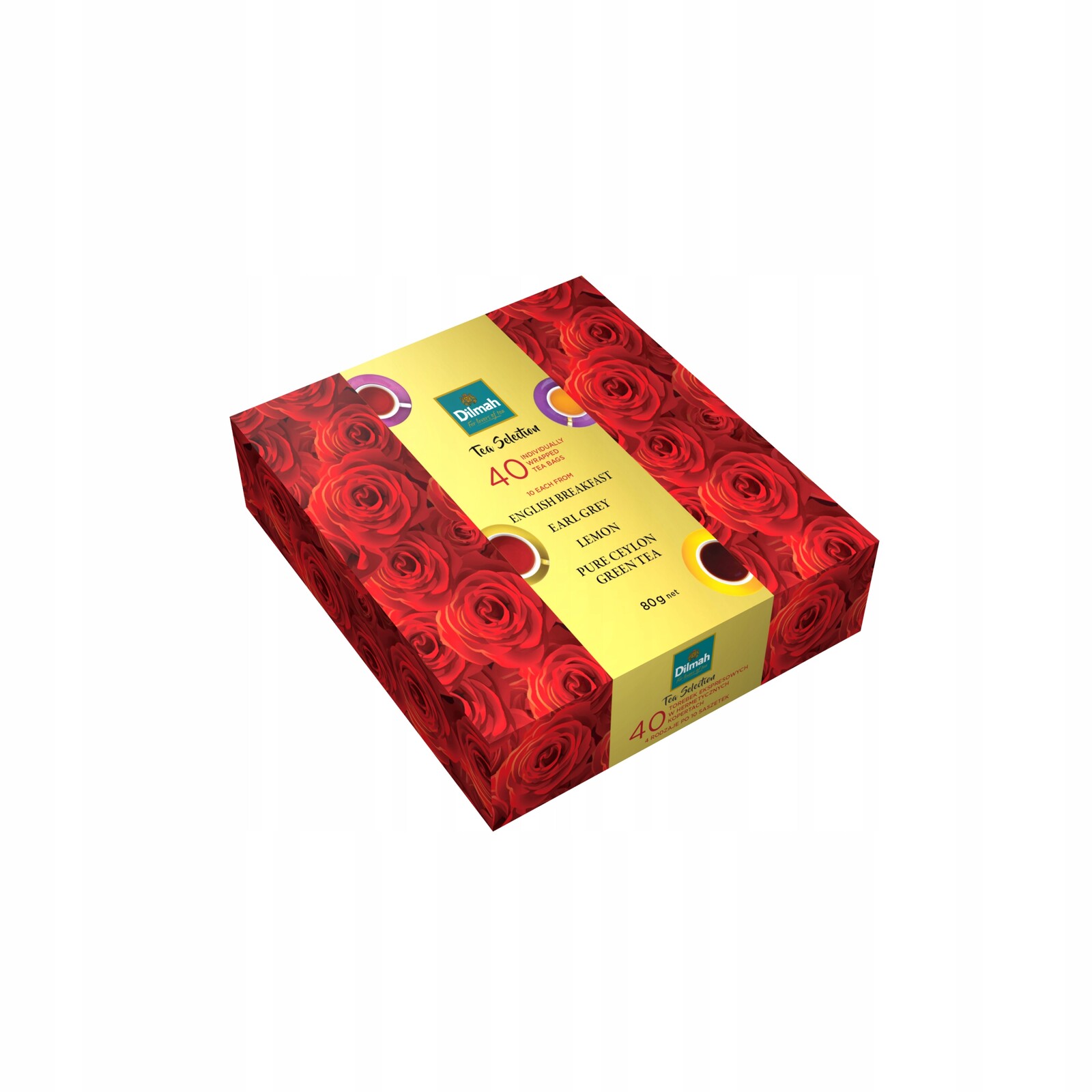 Dárkové balení růží dilmah 40x2g