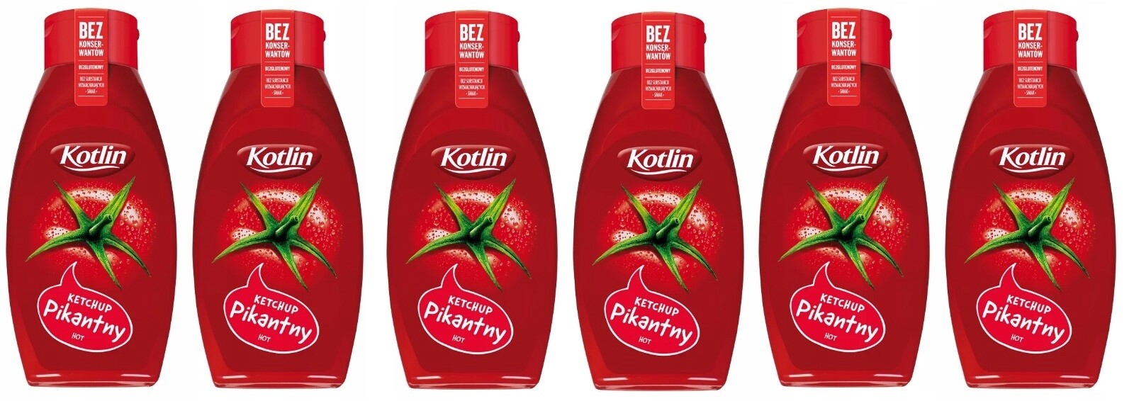 6 x 650 g Kotlin Pikantní kečup bezlepkový Karton