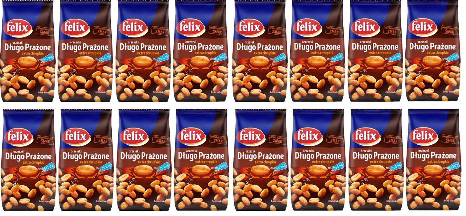 16 x 220 g Felix Dlouho pražené extra křupavé oříšky se solí Karton