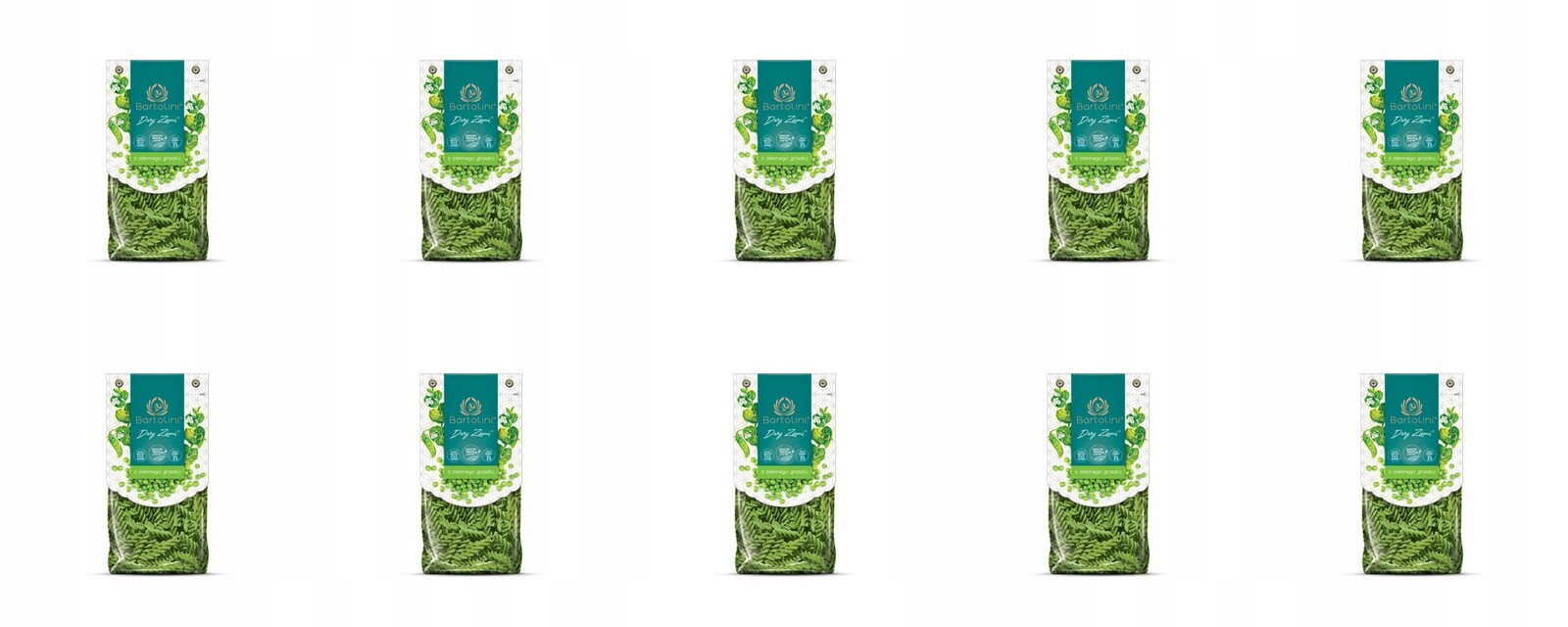 10 x 250 g Bartolini Těstoviny ze zeleného hrášku vřeteno Karton