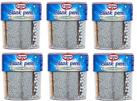 6x 81 g Dr Oetker Lesk perel Mix cukrových dekorací Karton