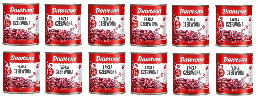 12 x 200 g Dawtona Červené fazole Karton