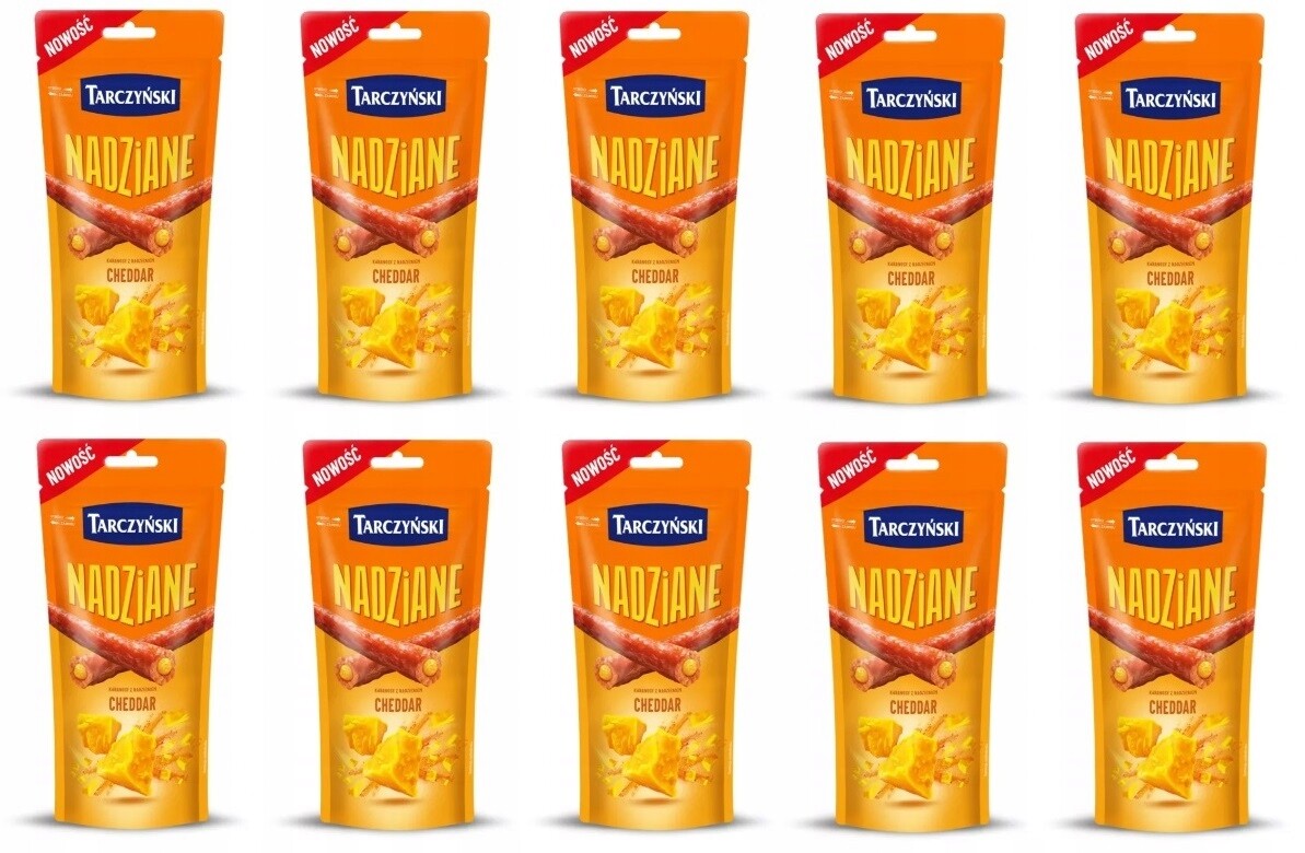 10x 95g Tarczyński Kabanosy Nadziane Cheddar Karton