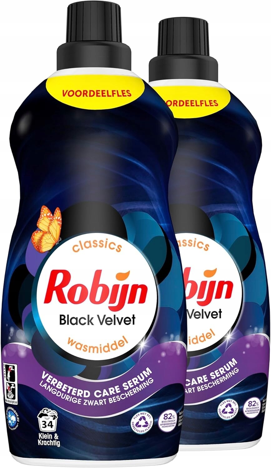 Robijn Black Velvet tekutý prací prostředek na tmavě černé prádlo 2ks x34 praní