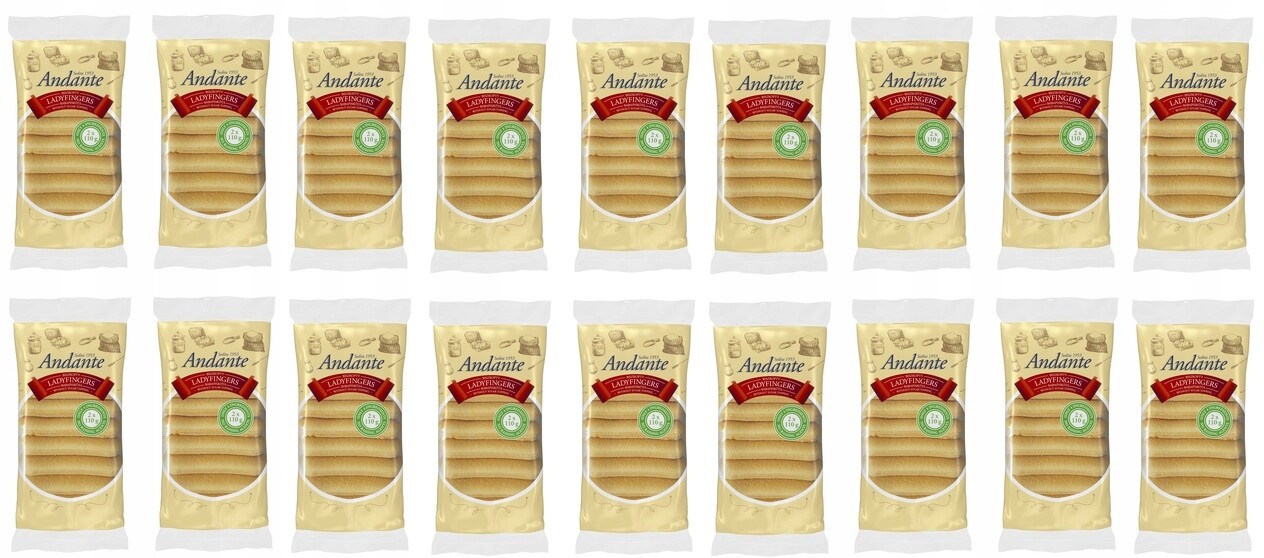 18 x 220 g Andante piškoty Ladyfingers Karton