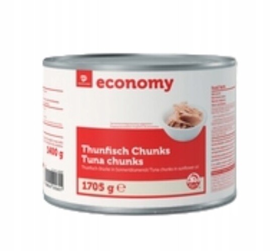 1 x 1,705 kg Tge Tuňák kousky ve slunečnicovém oleji