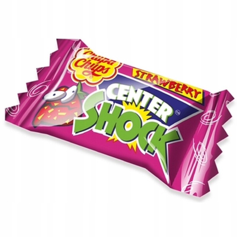Chupa Chups žvýkačka Center Shock Jahoda 4 g x 100 g