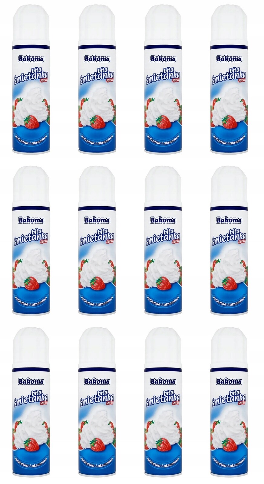 12 x 250 g Bakoma Bita Smetana ve spreji Karton
