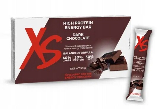 Xs High Protein Energy Bar s příchutí hořké čokolády 14 x tyčinek 50 gramů