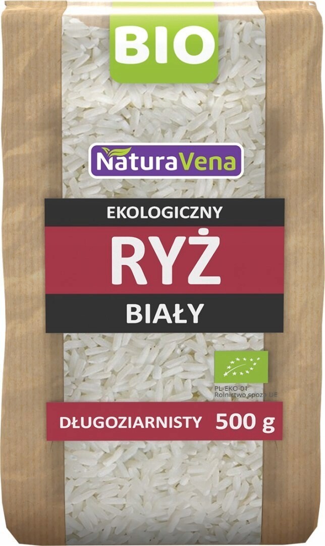 4x NaturaVena Rýže bílá dlouhozrnná 500 g Bio