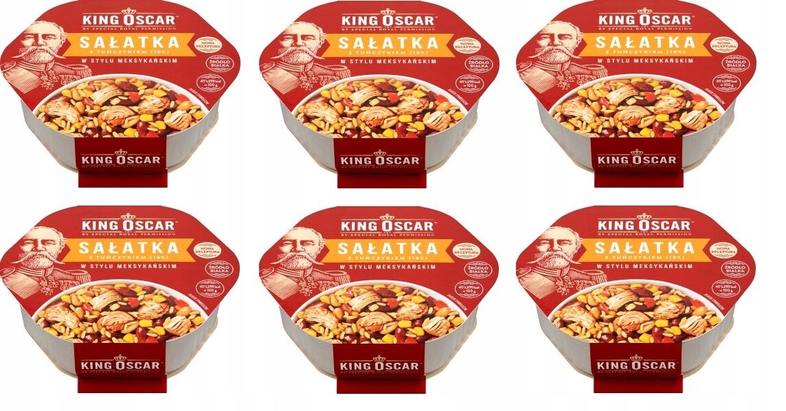 6 x 220 g King Oscar Salát s tuňákem 18% v mexickém stylu Karton