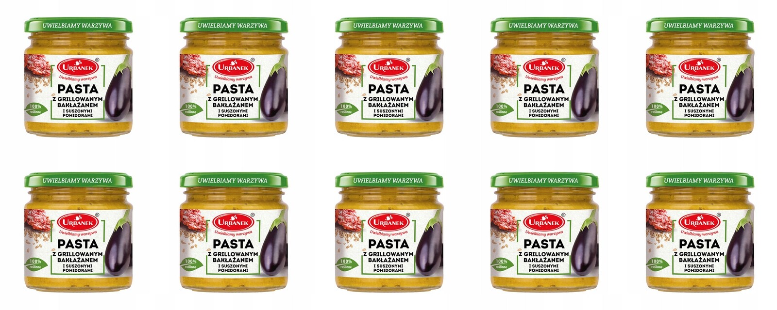 10 x 180 g Urbanek Pasta s grilovaným lilkem a sušeným rajčatem Karton