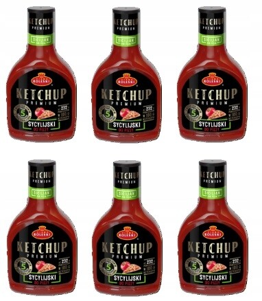 6 x 465 g Roleski Sicilský kečup na pizzu Premium Karton