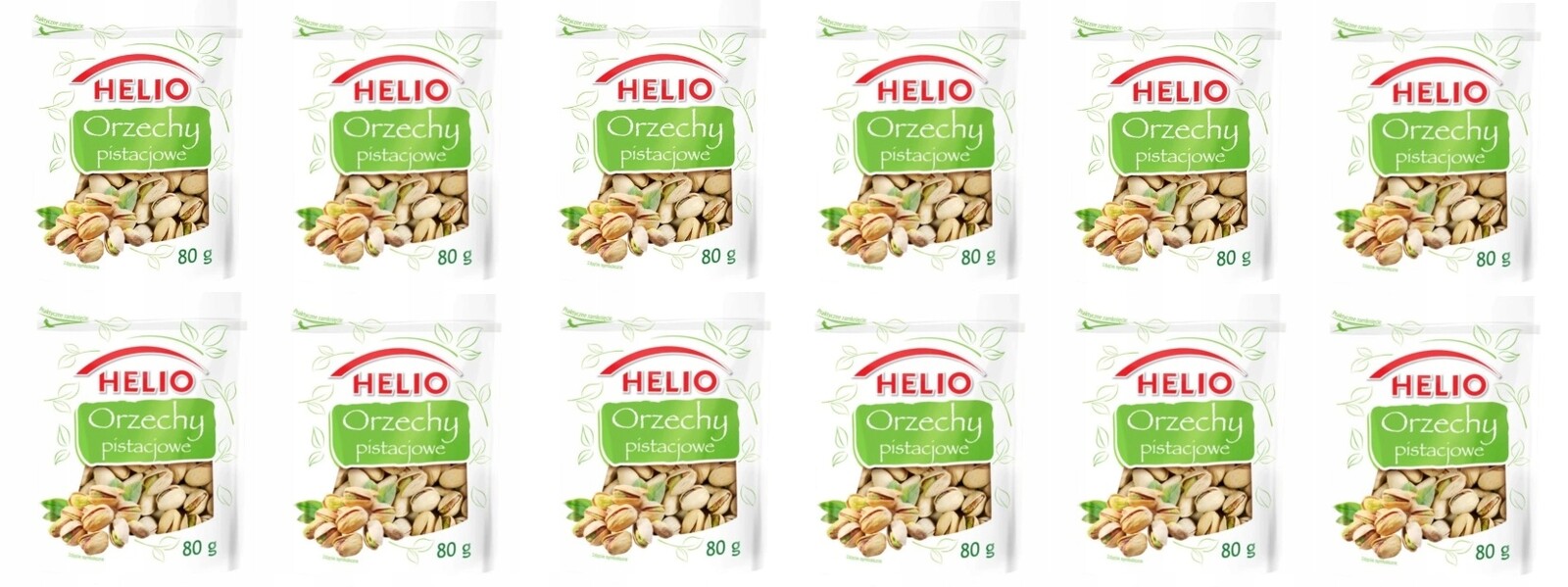 12 x 80 g Helio Pistáciové ořechy pistácie Karton