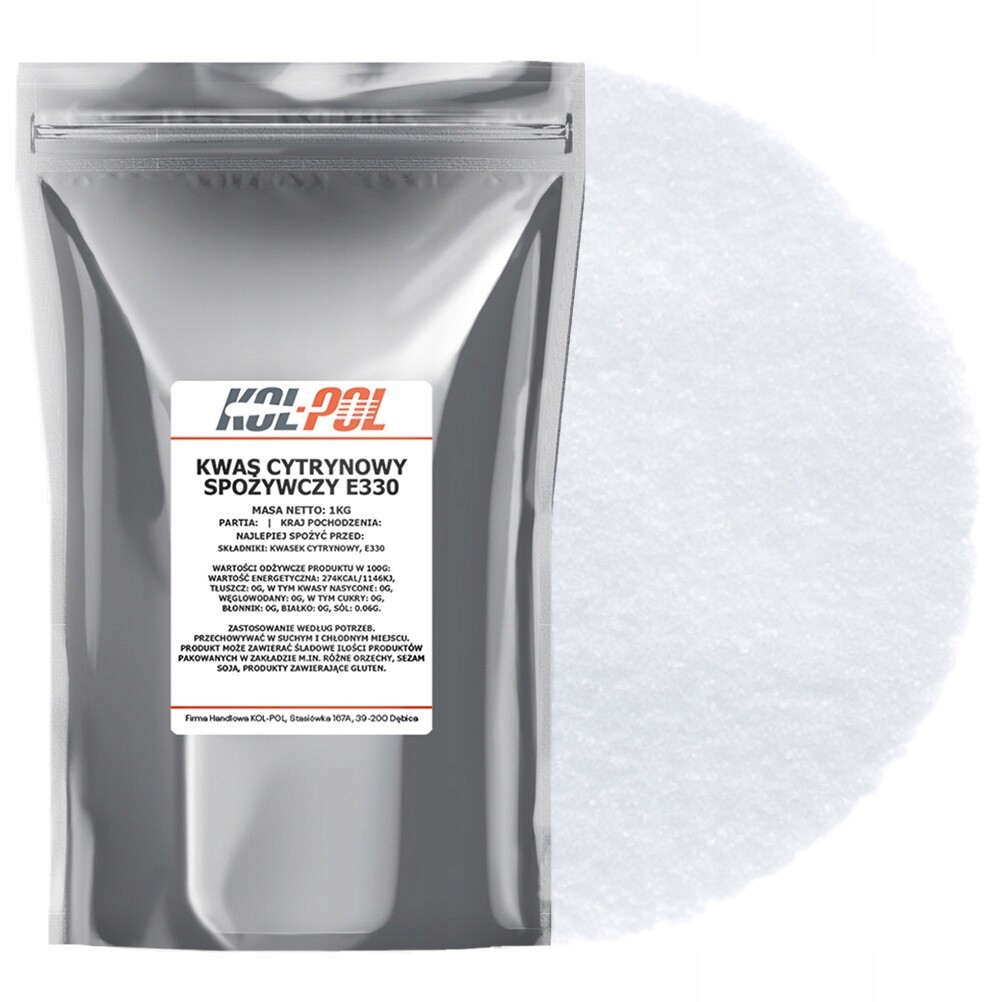 4 x Kyselina Citrónová 1 kg Potravinářská kyselina čistá přírodní vysoká Kol-Pol