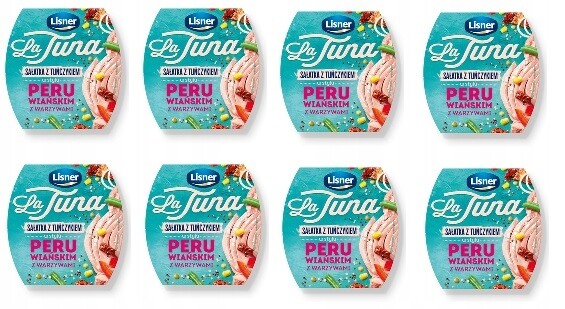 8 x 160 g Lisner Salát s tuňákem v Peruánském stylu se zeleninou Karton