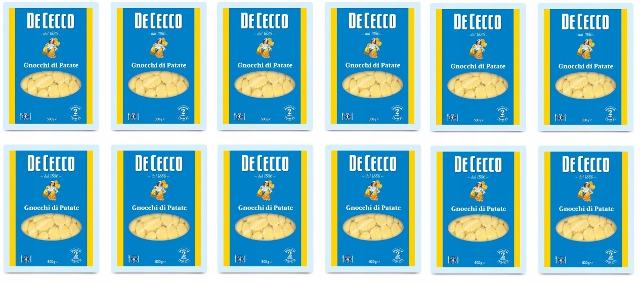 12 x 500 g De Cecco Gnocchi bramborové Karton