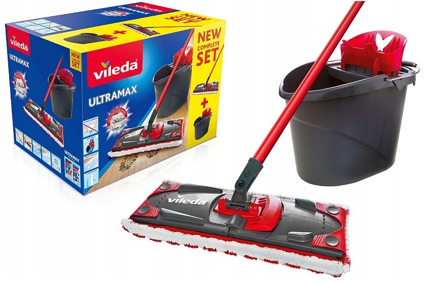 Kbelík a plochý mop Vileda 34 cm