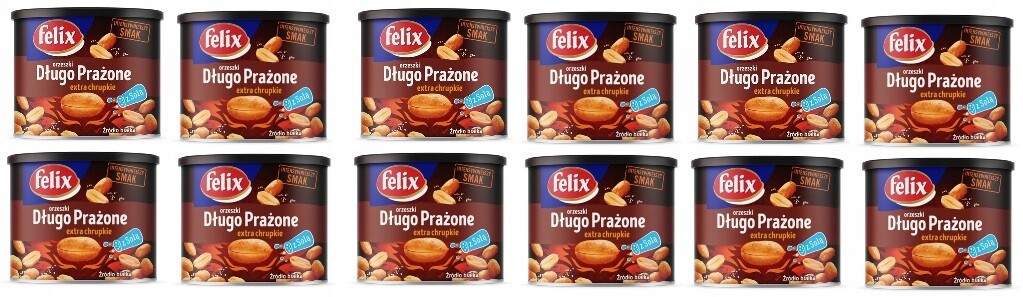 12 x 140 g Felix Oříšky dlouho pražené, křupavé v plechovce Svařák