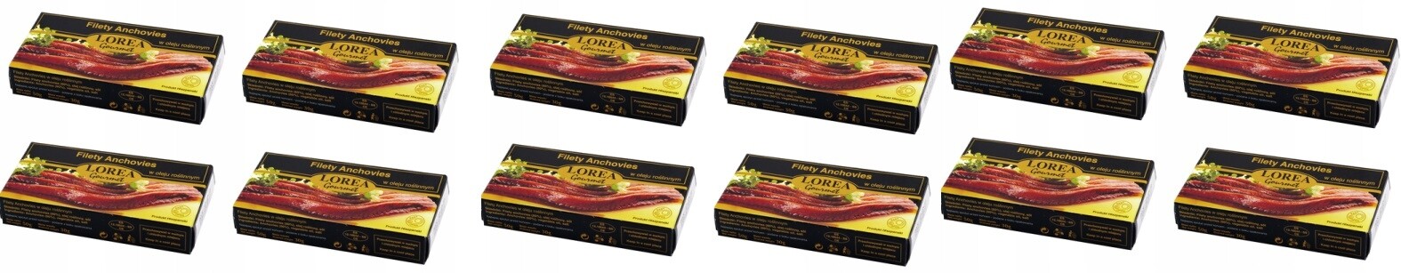 12 x 50 g Lorea filety Ančovičky v rostlinném oleji Karton