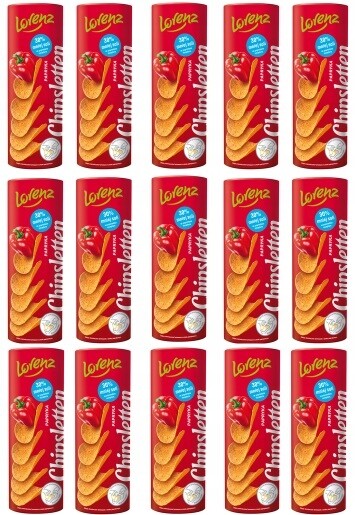 15 x 100 g Lorenz Chipsletten Paprika Karton