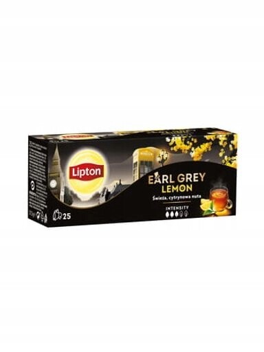 Čaj v sáčcích Earl Grey lemon Lipton 25 sáčků
