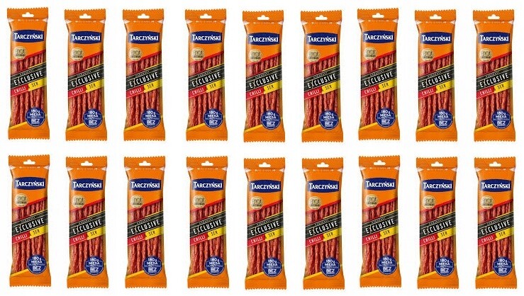 18x 90g Tarczyński Kabanos Exclusive Chilli Sýr Karton (Celé balení)