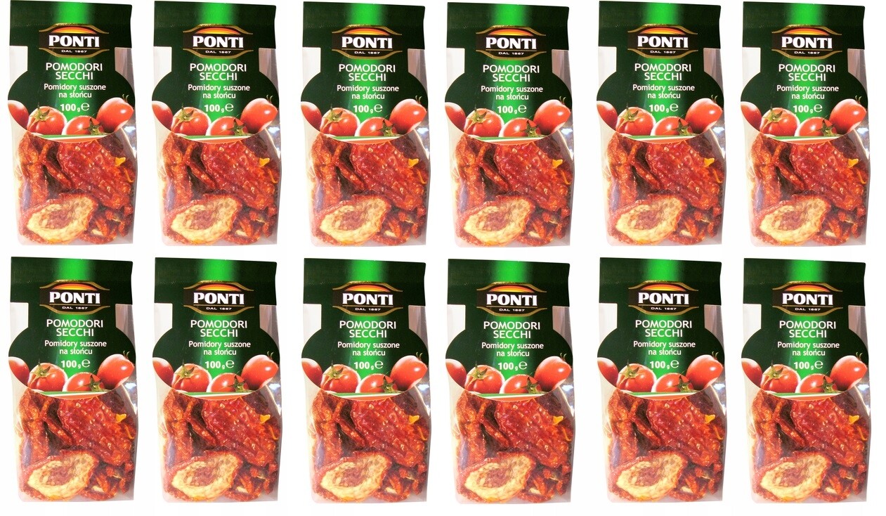 12 x 100 g Ponti Rajčata sušená v sáčku Karton
