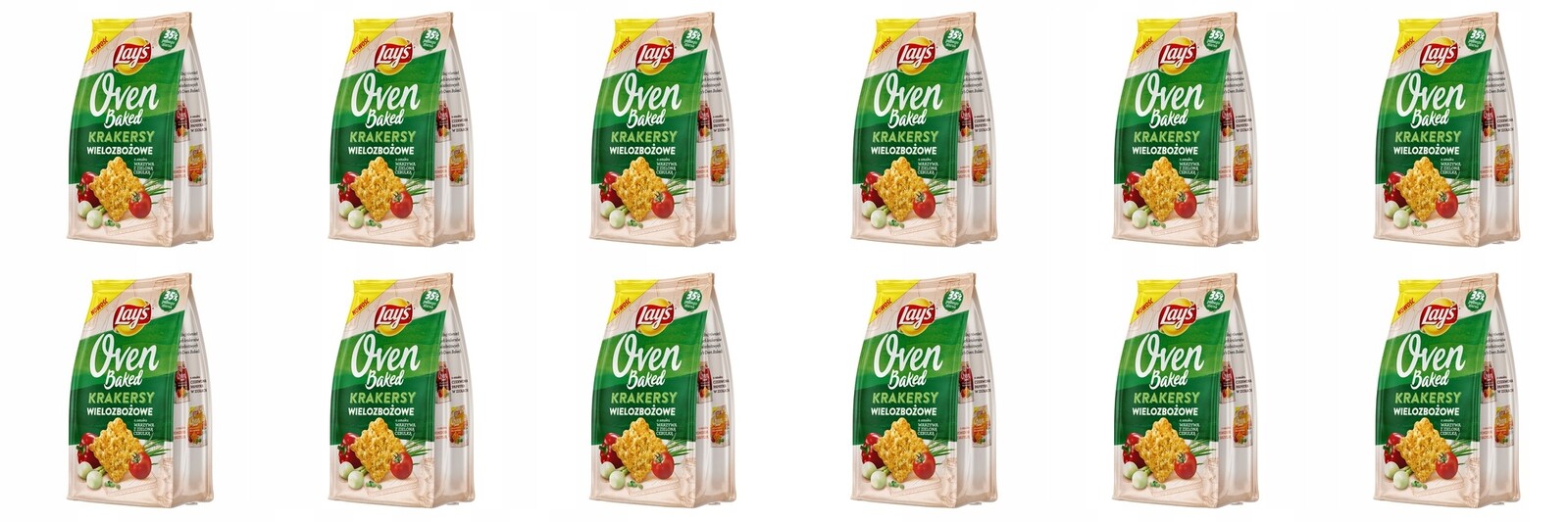12 x 80 g Lay's Oven Baked zelenina se zelenou cibulkou Karton