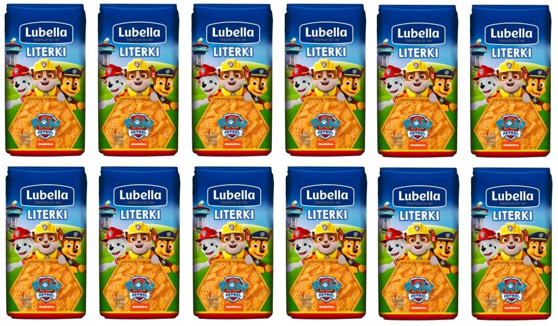 12 x 400 g Lubella Těstoviny s písmeny Karton
