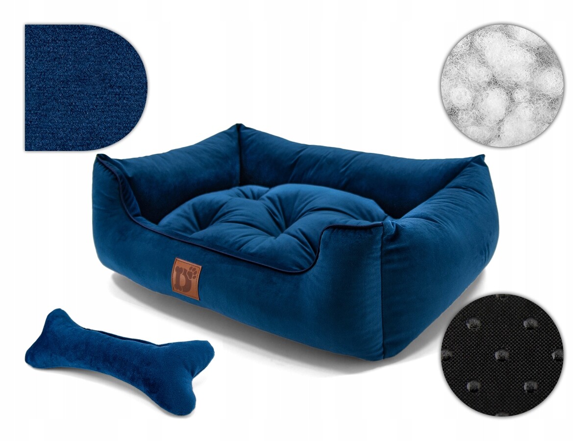 Velurová pohovka polštář pro psa/kočku 75 x 60