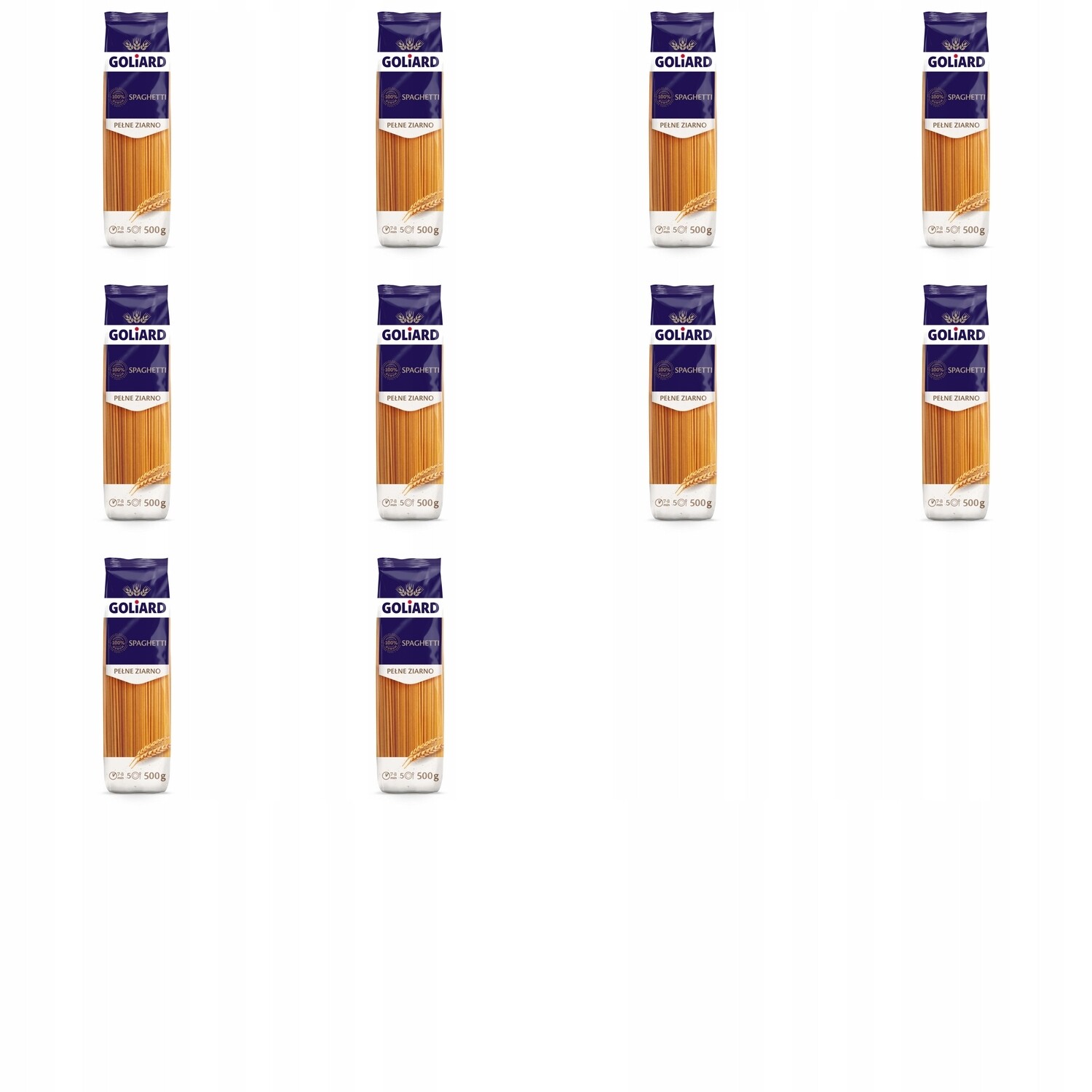 10 x 500 g Goliard těstoviny s plným zrnem