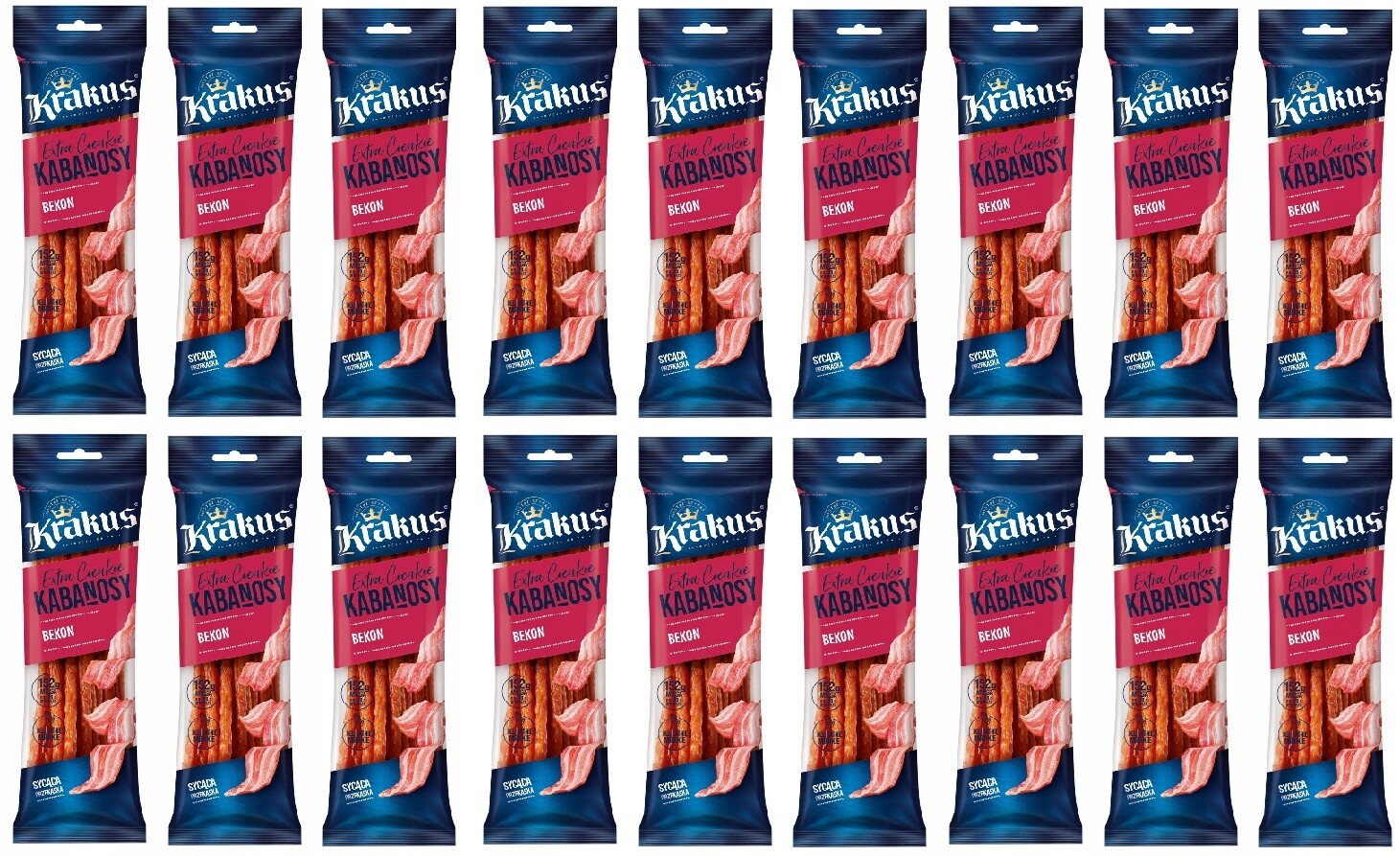 18x 95g Krakus Kabanosy se slaninou Karton