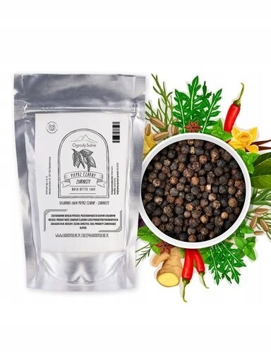 6 x Ogrody Solne Koření Pepř černý zrnitý 100 g vysoké kvality