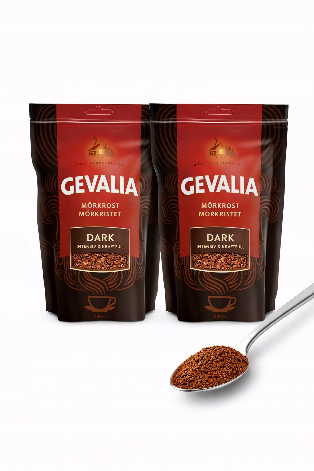 Káva rozpustná 200 g Gevalia Dark Intensiv intenzivní