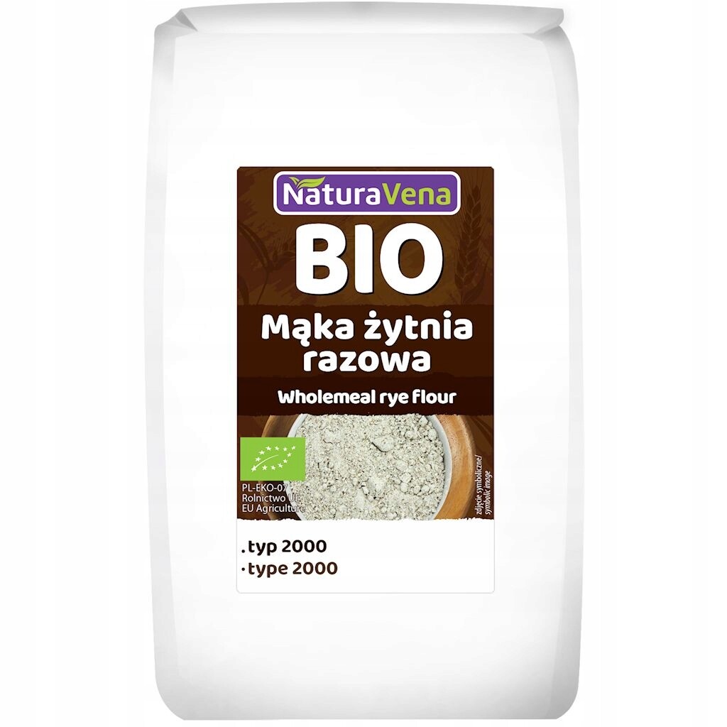 4X Žitná mouka Razová Typ 2000 Bio 1 kg Naturavena