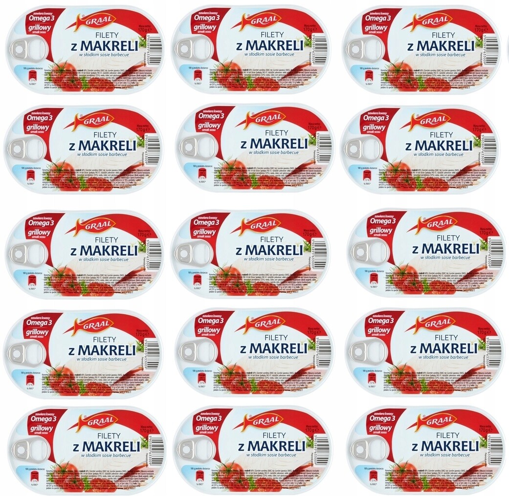 15 x 170 g Graal Filety z makrely ve sladké barbecue omáčce Karton