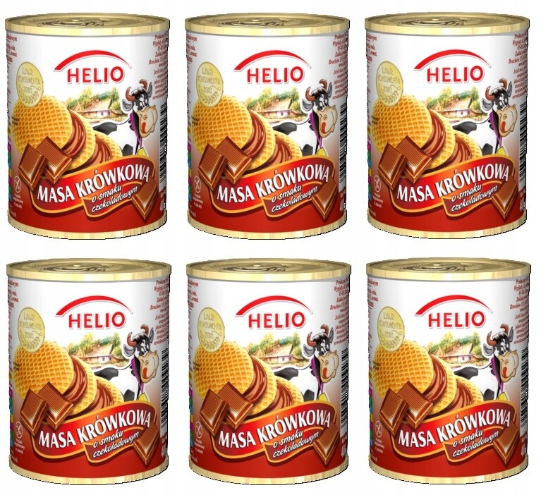 6 x 400 g Helio Tekutý karamel s čokoládovou příchutí Karton