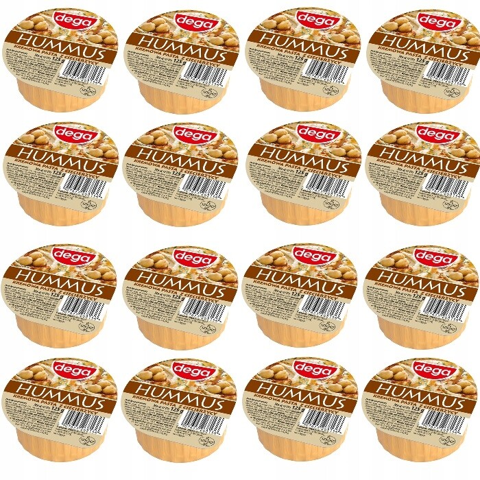 16 x 125 g Dega Hummus Krémová cizrnová pasta Karton