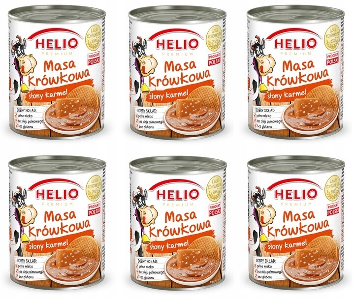 6 x 400 g Helio Tekutý karamel slaný karamel Karton