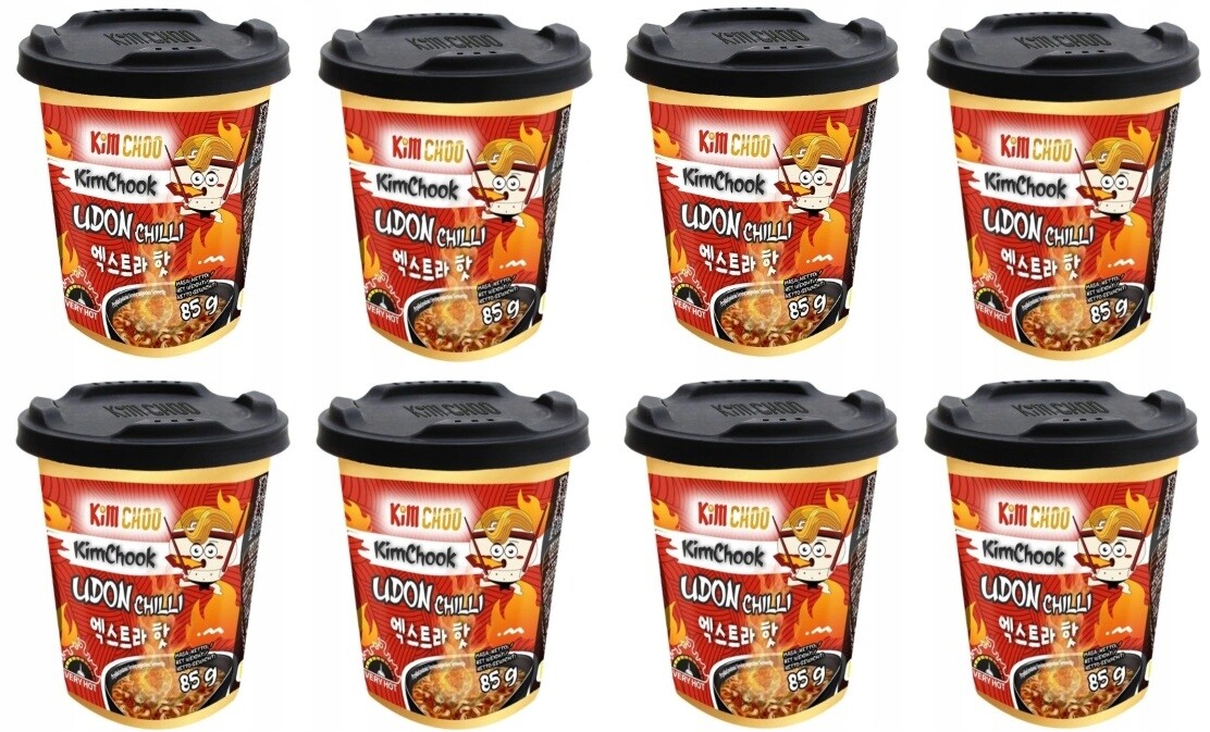 8 x 85 g Kim Choo Udon Chili pokrm s nudlemi s příchutí chilli Karton